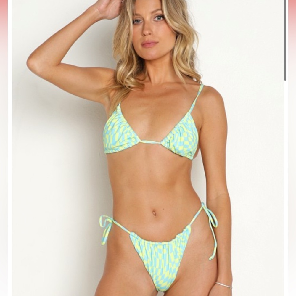 It’s Now Cool Lime wave check bikini